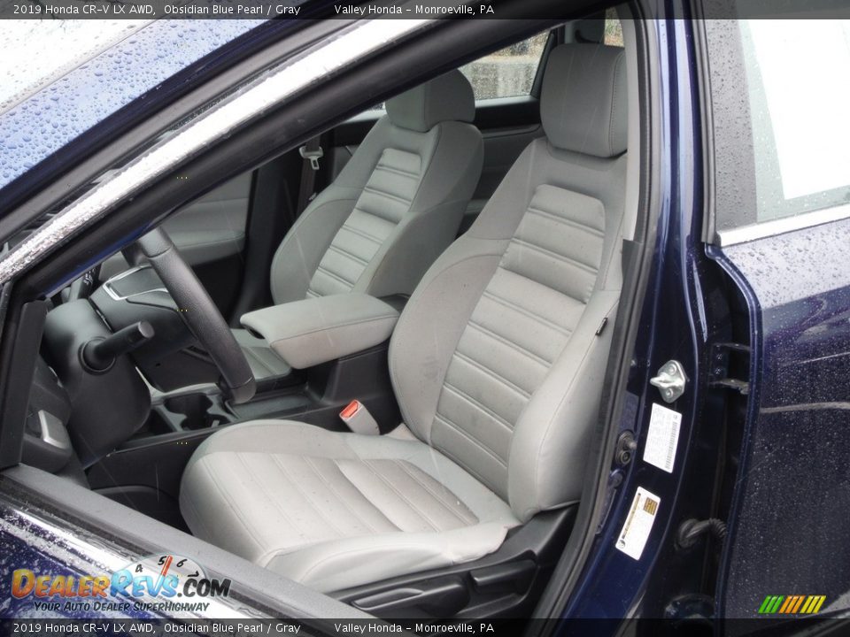 2019 Honda CR-V LX AWD Obsidian Blue Pearl / Gray Photo #14