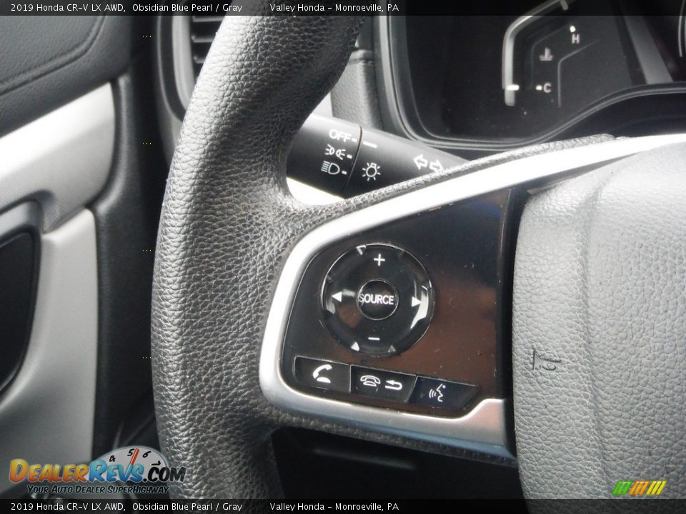 2019 Honda CR-V LX AWD Obsidian Blue Pearl / Gray Photo #18
