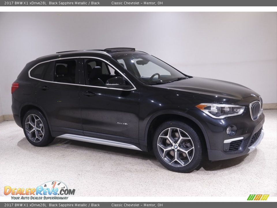 2017 BMW X1 xDrive28i Black Sapphire Metallic / Black Photo #1