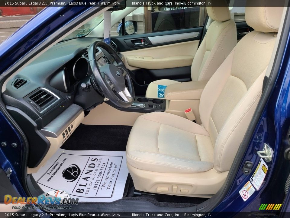 2015 Subaru Legacy 2.5i Premium Lapis Blue Pearl / Warm Ivory Photo #5