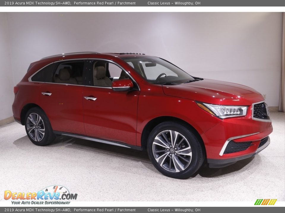 2019 Acura MDX Technology SH-AWD Performance Red Pearl / Parchment Photo #1