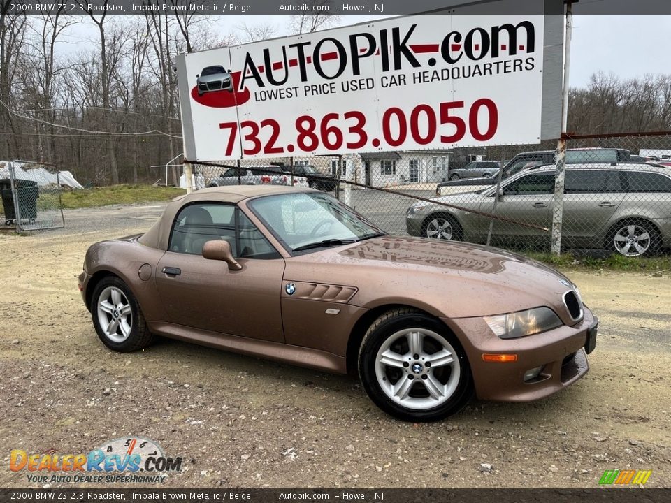 2000 BMW Z3 2.3 Roadster Impala Brown Metallic / Beige Photo #1