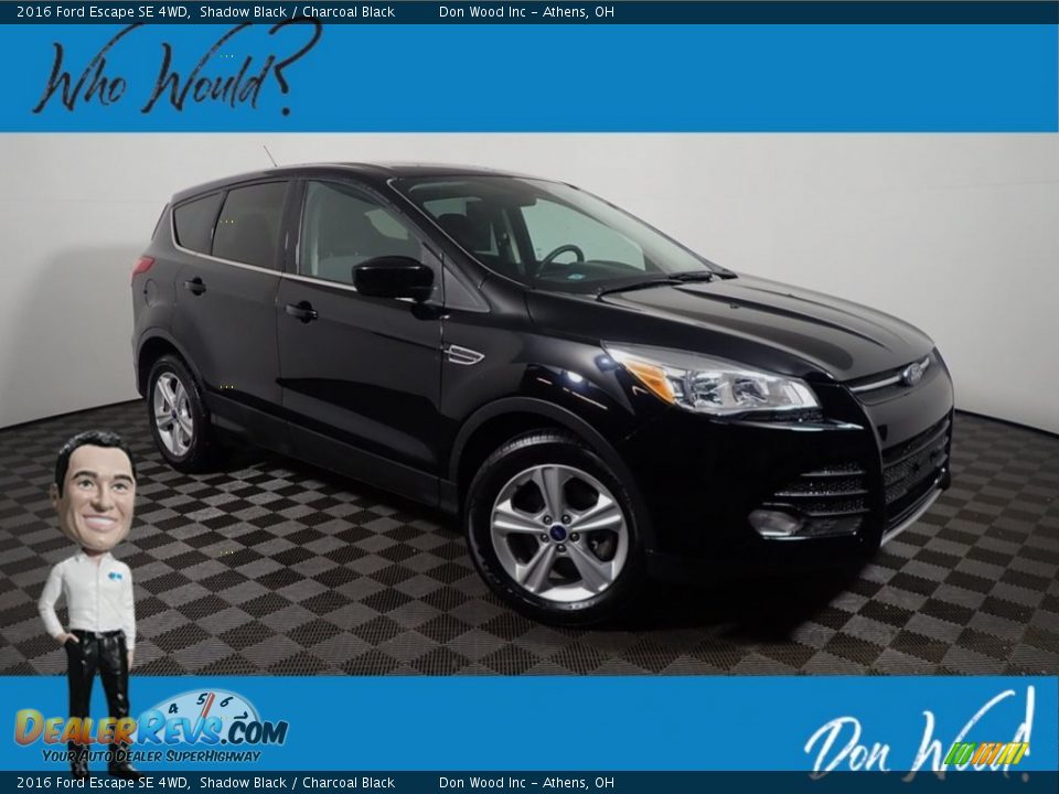 2016 Ford Escape SE 4WD Shadow Black / Charcoal Black Photo #1