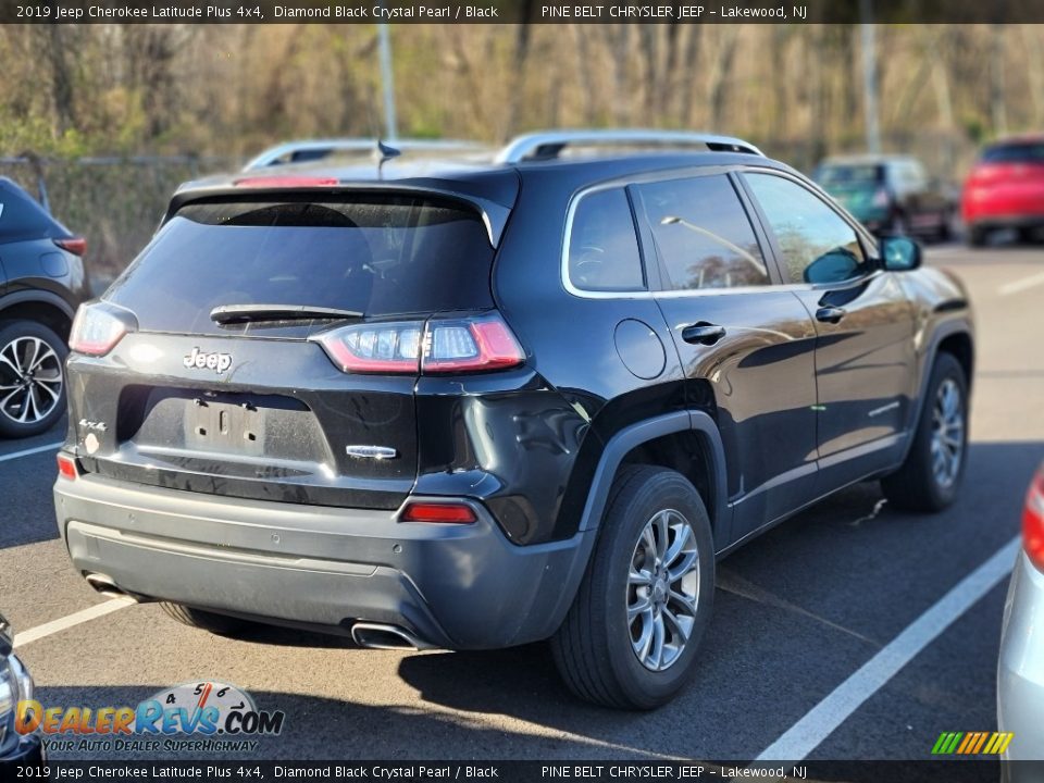 2019 Jeep Cherokee Latitude Plus 4x4 Diamond Black Crystal Pearl / Black Photo #3