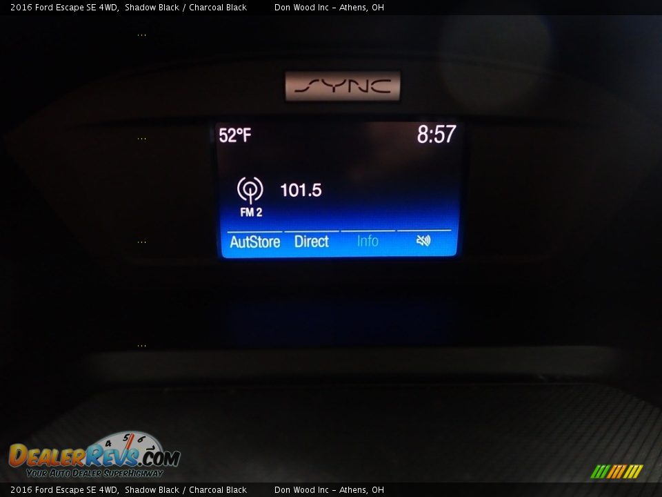 2016 Ford Escape SE 4WD Shadow Black / Charcoal Black Photo #28