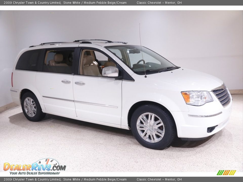 2009 Chrysler Town & Country Limited Stone White / Medium Pebble Beige/Cream Photo #1