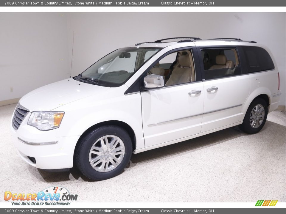 2009 Chrysler Town & Country Limited Stone White / Medium Pebble Beige/Cream Photo #3