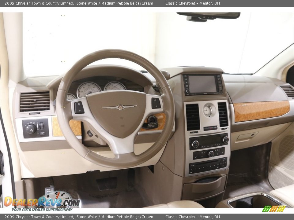 2009 Chrysler Town & Country Limited Stone White / Medium Pebble Beige/Cream Photo #6