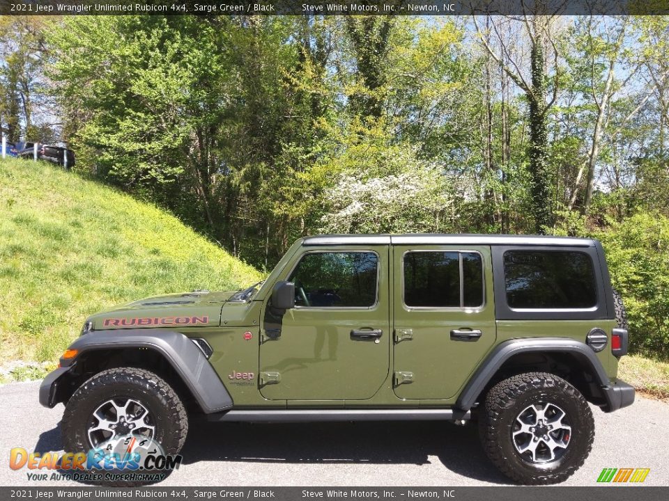 2021 Jeep Wrangler Unlimited Rubicon 4x4 Sarge Green / Black Photo #1