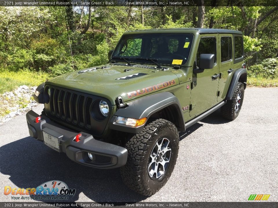 2021 Jeep Wrangler Unlimited Rubicon 4x4 Sarge Green / Black Photo #2