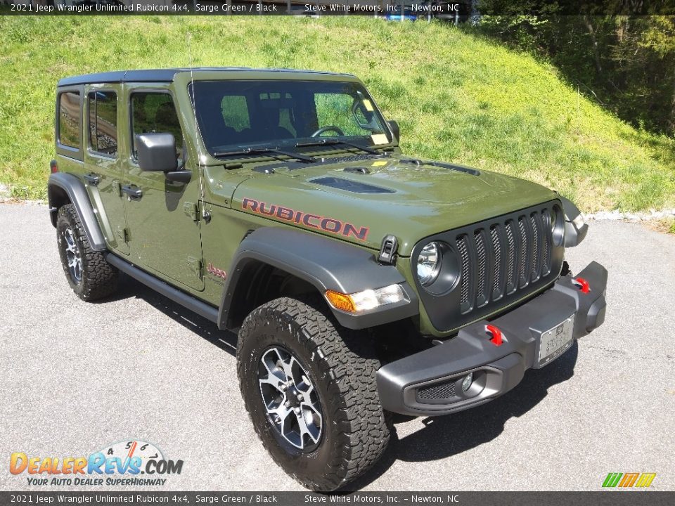 2021 Jeep Wrangler Unlimited Rubicon 4x4 Sarge Green / Black Photo #4