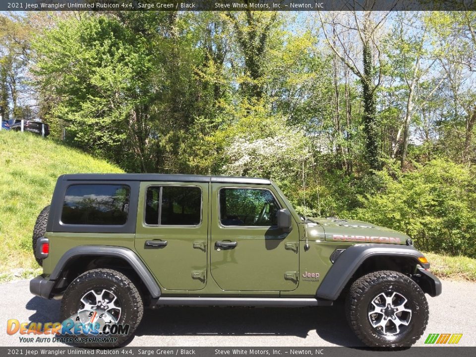 2021 Jeep Wrangler Unlimited Rubicon 4x4 Sarge Green / Black Photo #5