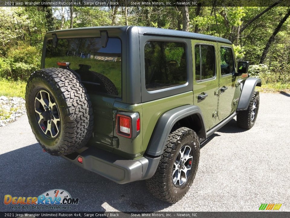 2021 Jeep Wrangler Unlimited Rubicon 4x4 Sarge Green / Black Photo #6