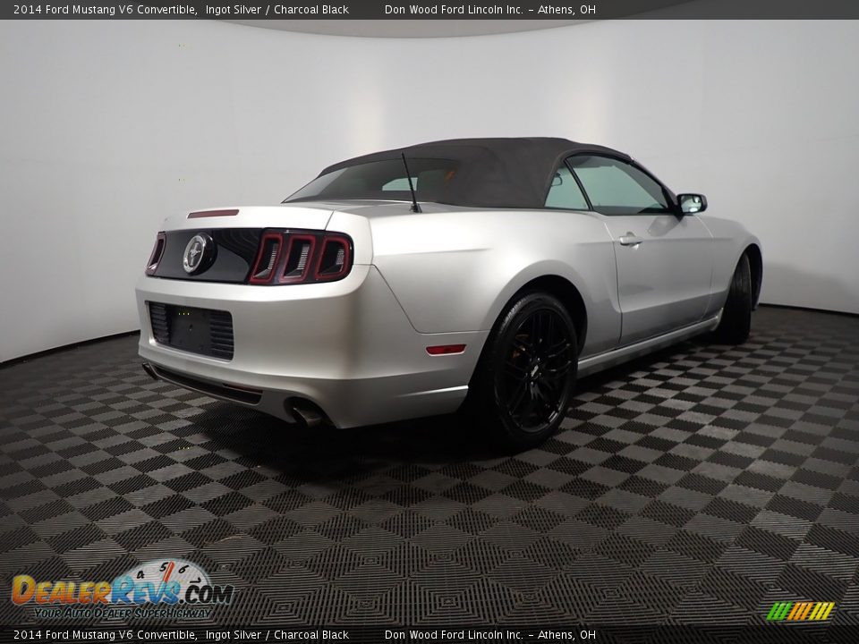 2014 Ford Mustang V6 Convertible Ingot Silver / Charcoal Black Photo #15
