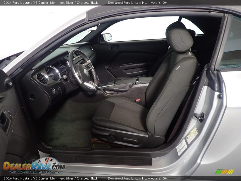 2014 Ford Mustang V6 Convertible Ingot Silver / Charcoal Black Photo #21