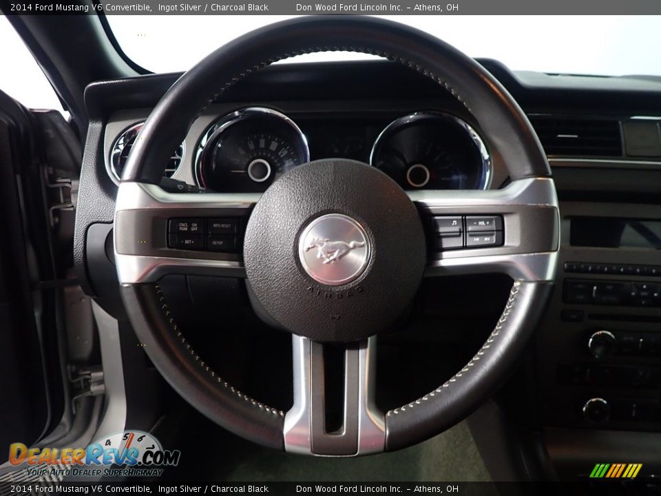 2014 Ford Mustang V6 Convertible Ingot Silver / Charcoal Black Photo #26