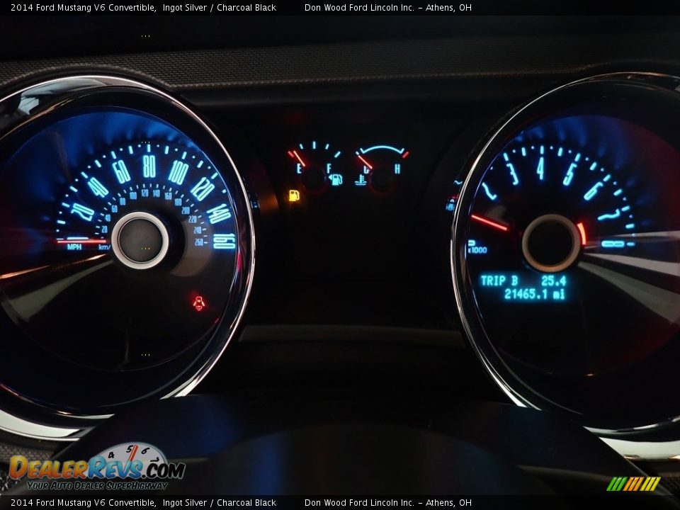 2014 Ford Mustang V6 Convertible Ingot Silver / Charcoal Black Photo #27