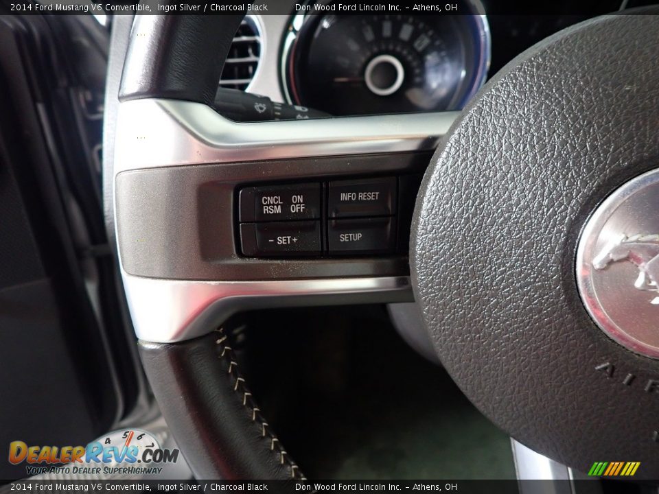 2014 Ford Mustang V6 Convertible Ingot Silver / Charcoal Black Photo #28
