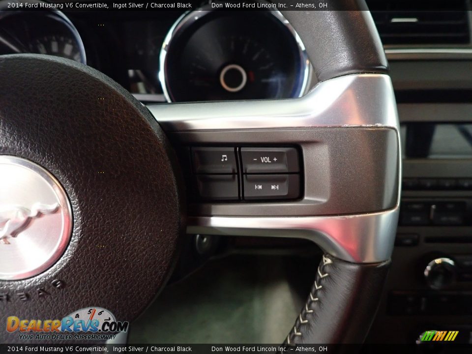 2014 Ford Mustang V6 Convertible Ingot Silver / Charcoal Black Photo #29