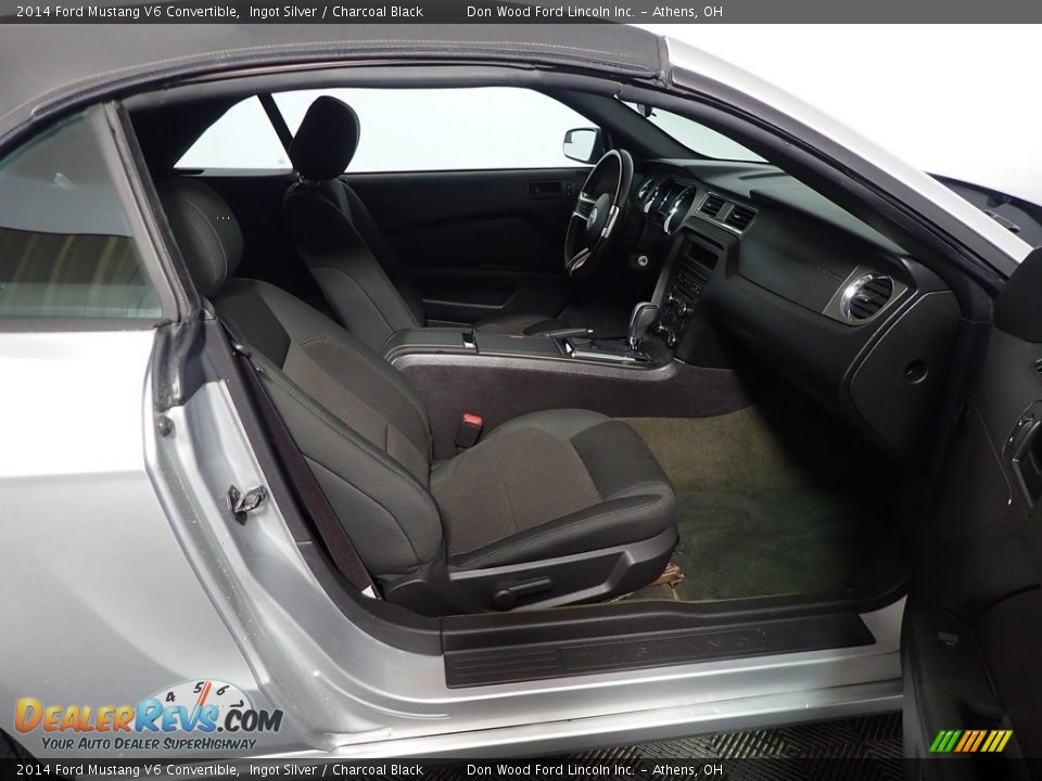 2014 Ford Mustang V6 Convertible Ingot Silver / Charcoal Black Photo #33