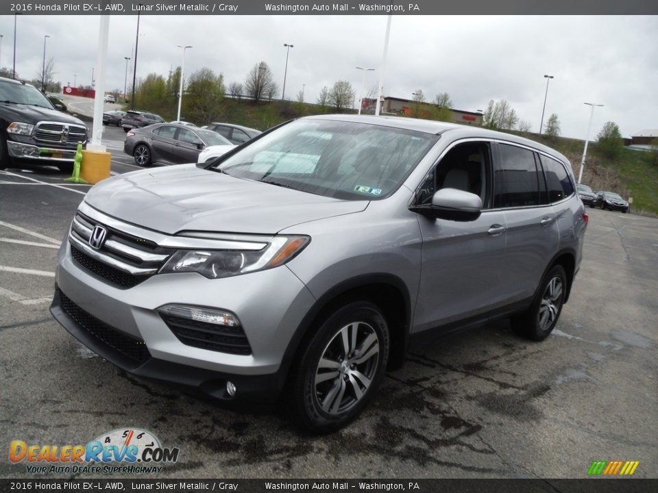 2016 Honda Pilot EX-L AWD Lunar Silver Metallic / Gray Photo #5