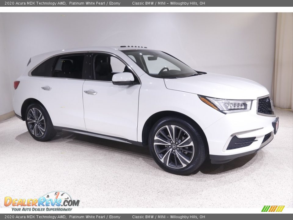 2020 Acura MDX Technology AWD Platinum White Pearl / Ebony Photo #1