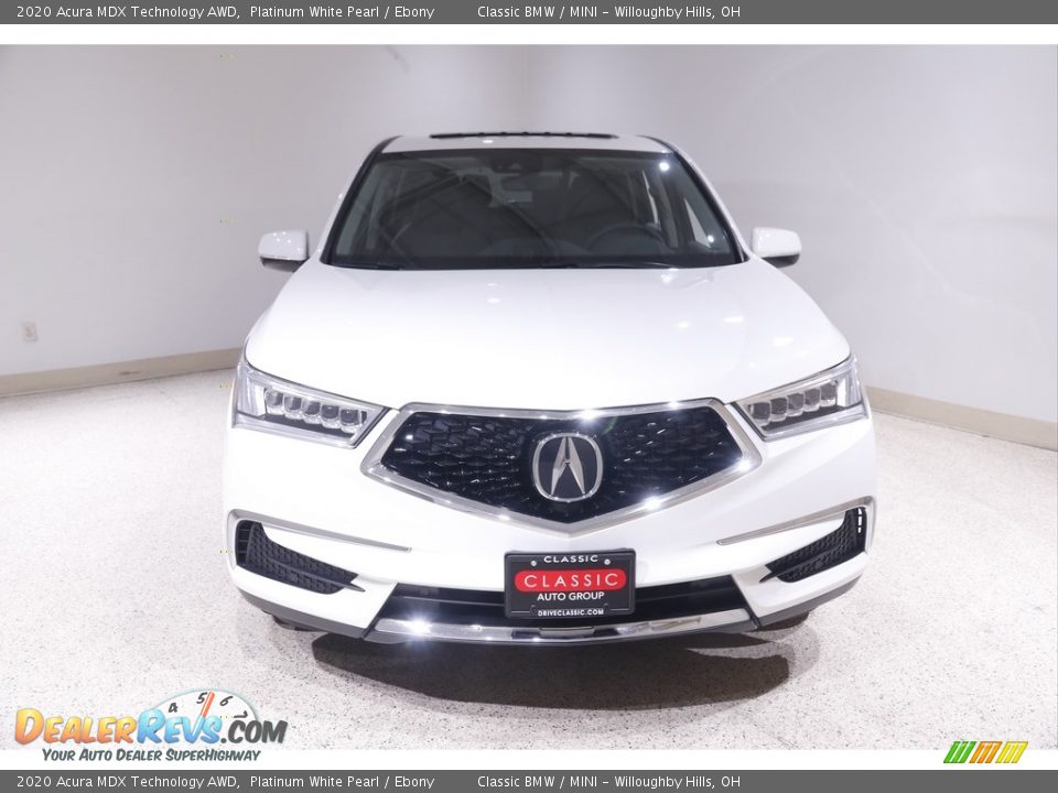 2020 Acura MDX Technology AWD Platinum White Pearl / Ebony Photo #2