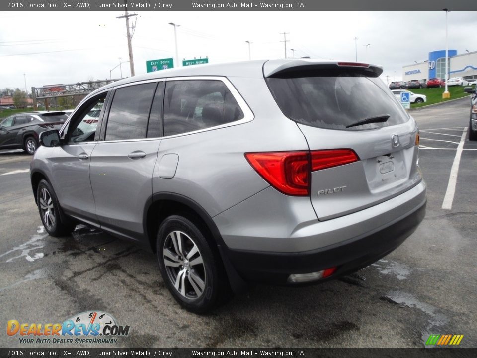 2016 Honda Pilot EX-L AWD Lunar Silver Metallic / Gray Photo #8