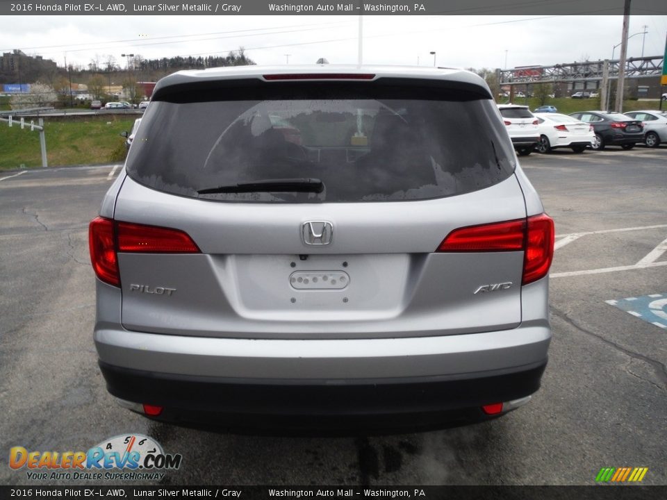 2016 Honda Pilot EX-L AWD Lunar Silver Metallic / Gray Photo #9