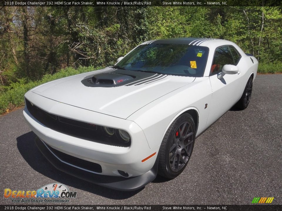 2018 Dodge Challenger 392 HEMI Scat Pack Shaker White Knuckle / Black/Ruby Red Photo #3