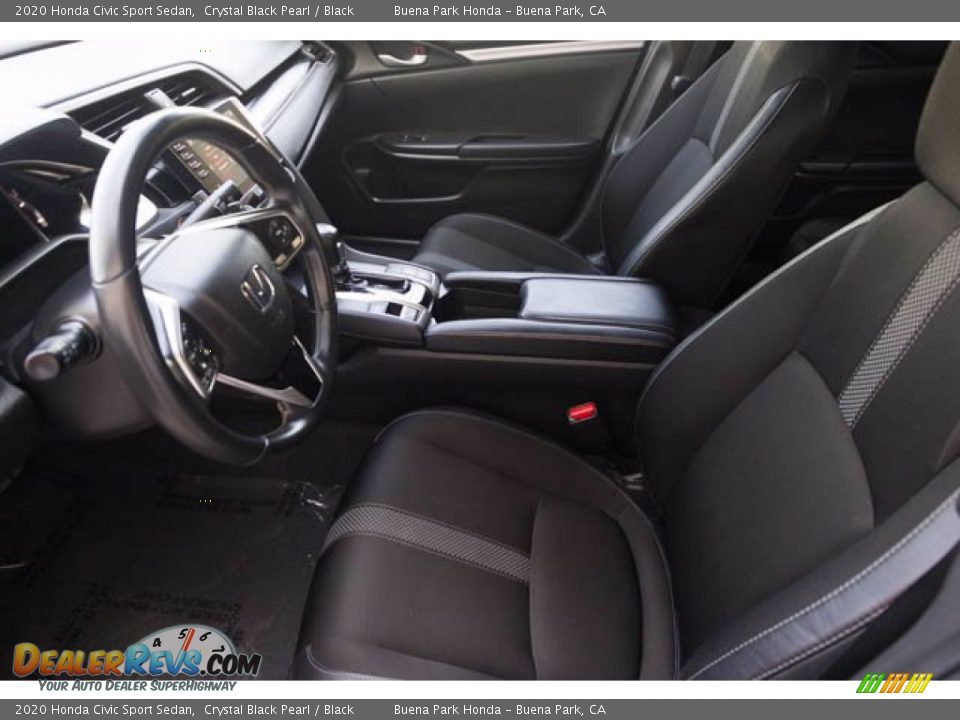 2020 Honda Civic Sport Sedan Crystal Black Pearl / Black Photo #3