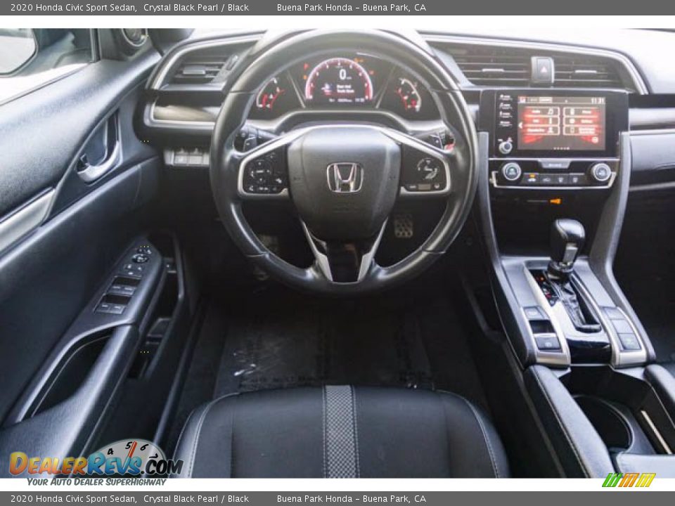 2020 Honda Civic Sport Sedan Crystal Black Pearl / Black Photo #5