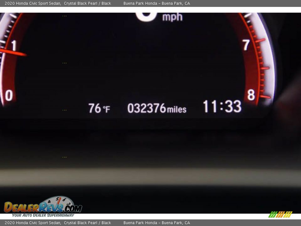 2020 Honda Civic Sport Sedan Crystal Black Pearl / Black Photo #6