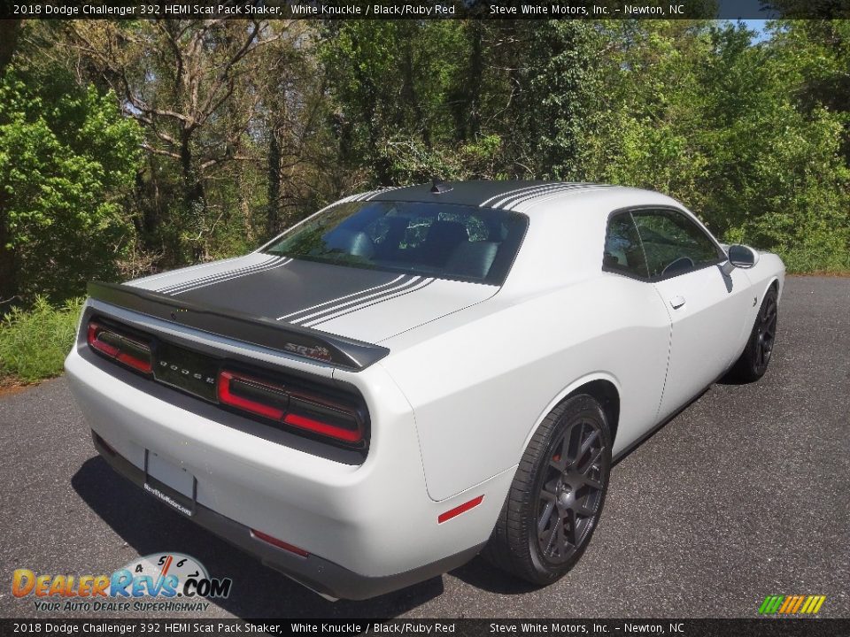 2018 Dodge Challenger 392 HEMI Scat Pack Shaker White Knuckle / Black/Ruby Red Photo #7