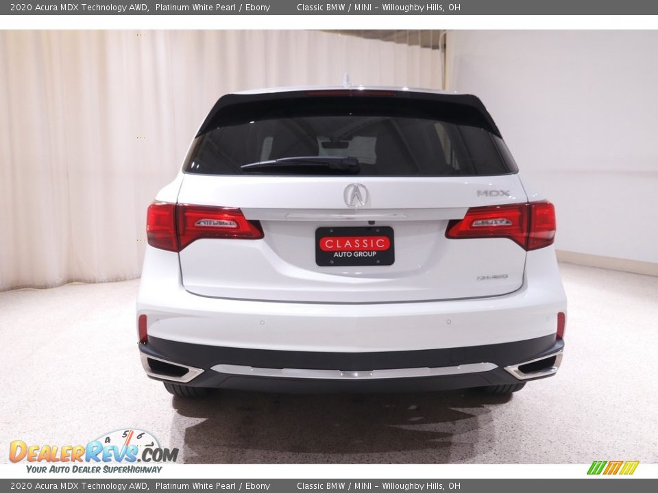 2020 Acura MDX Technology AWD Platinum White Pearl / Ebony Photo #20