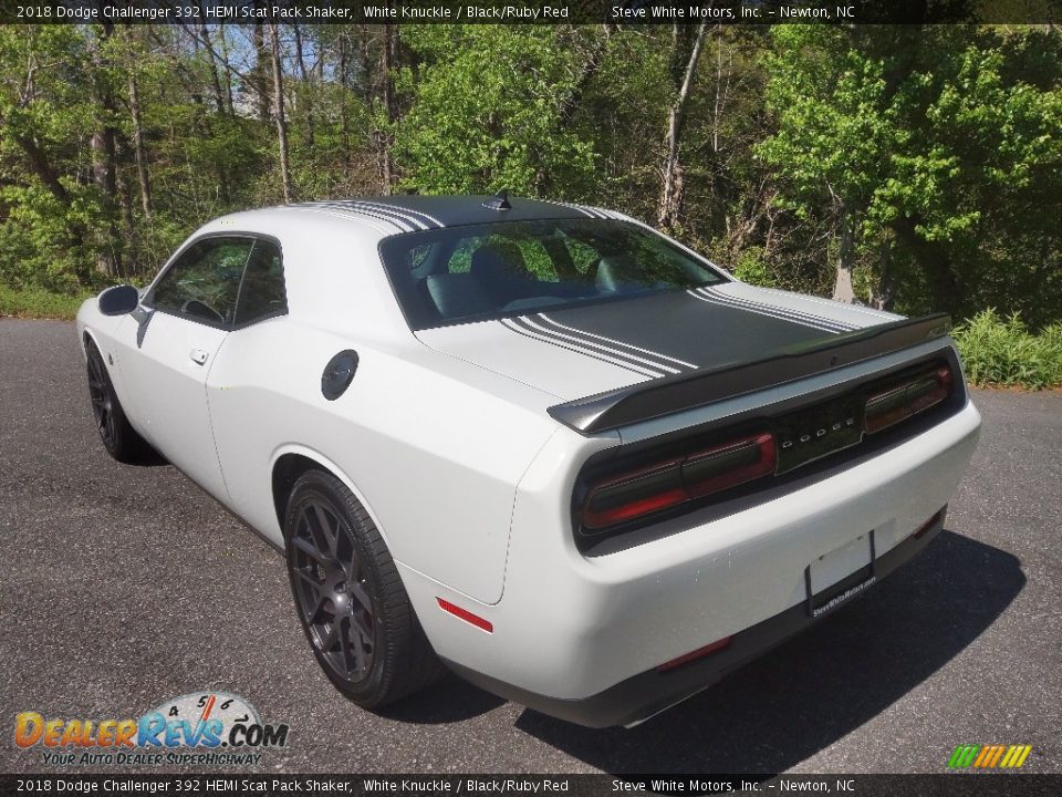 2018 Dodge Challenger 392 HEMI Scat Pack Shaker White Knuckle / Black/Ruby Red Photo #9