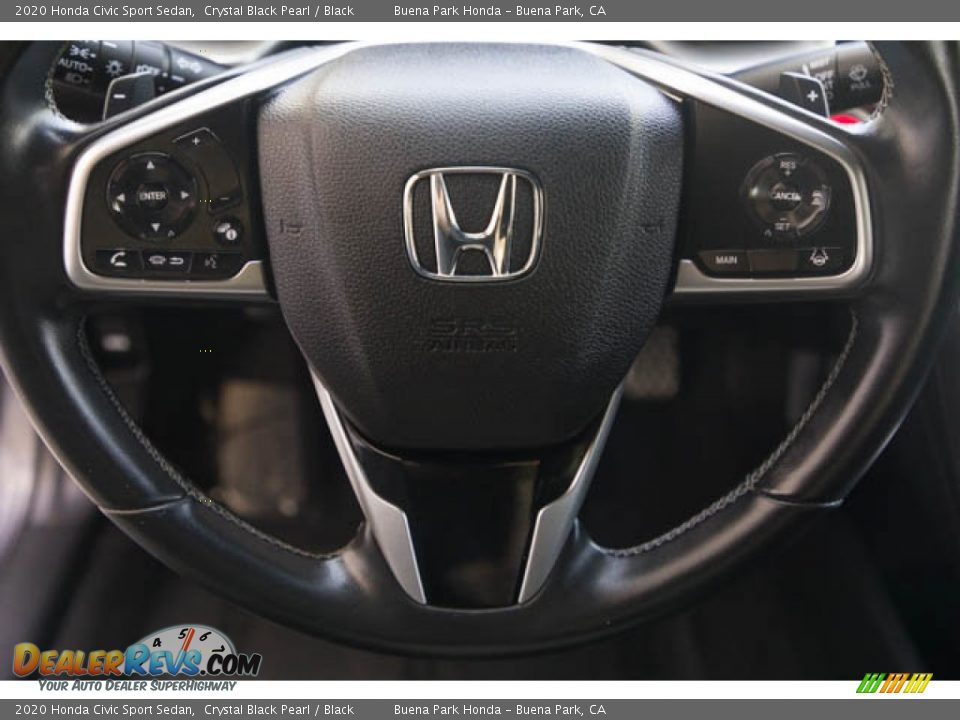 2020 Honda Civic Sport Sedan Crystal Black Pearl / Black Photo #13