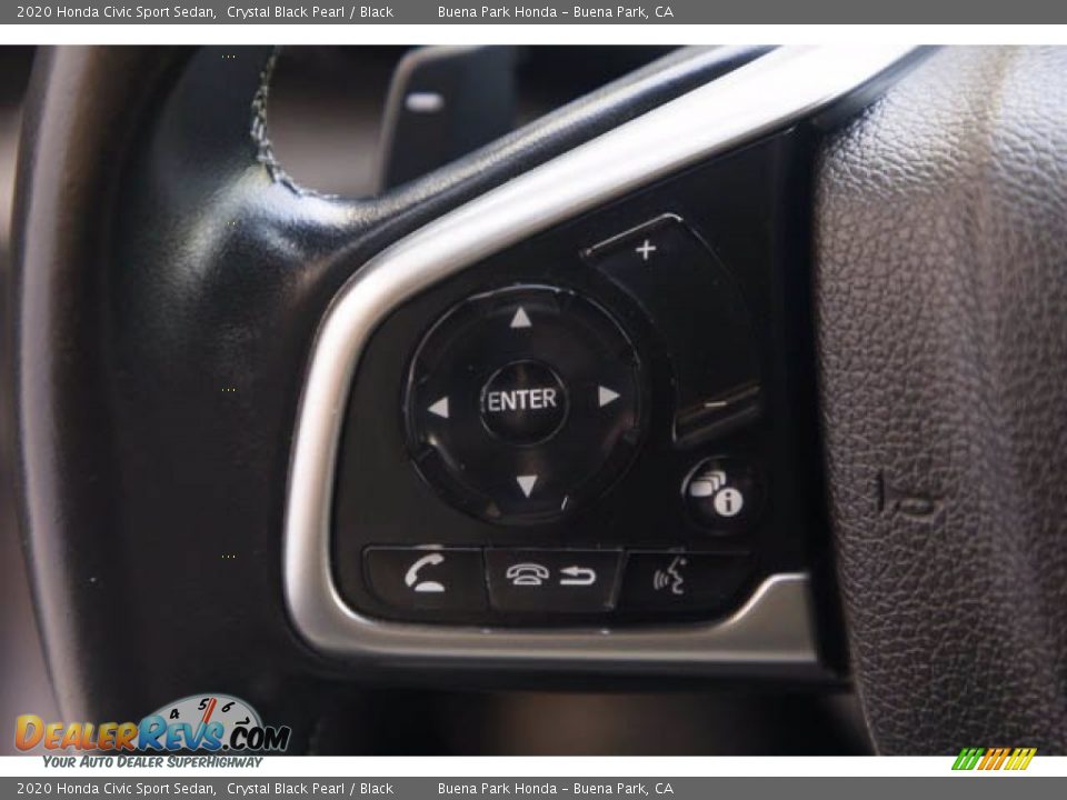 2020 Honda Civic Sport Sedan Crystal Black Pearl / Black Photo #14