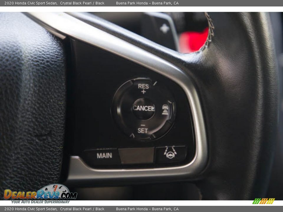 2020 Honda Civic Sport Sedan Crystal Black Pearl / Black Photo #15