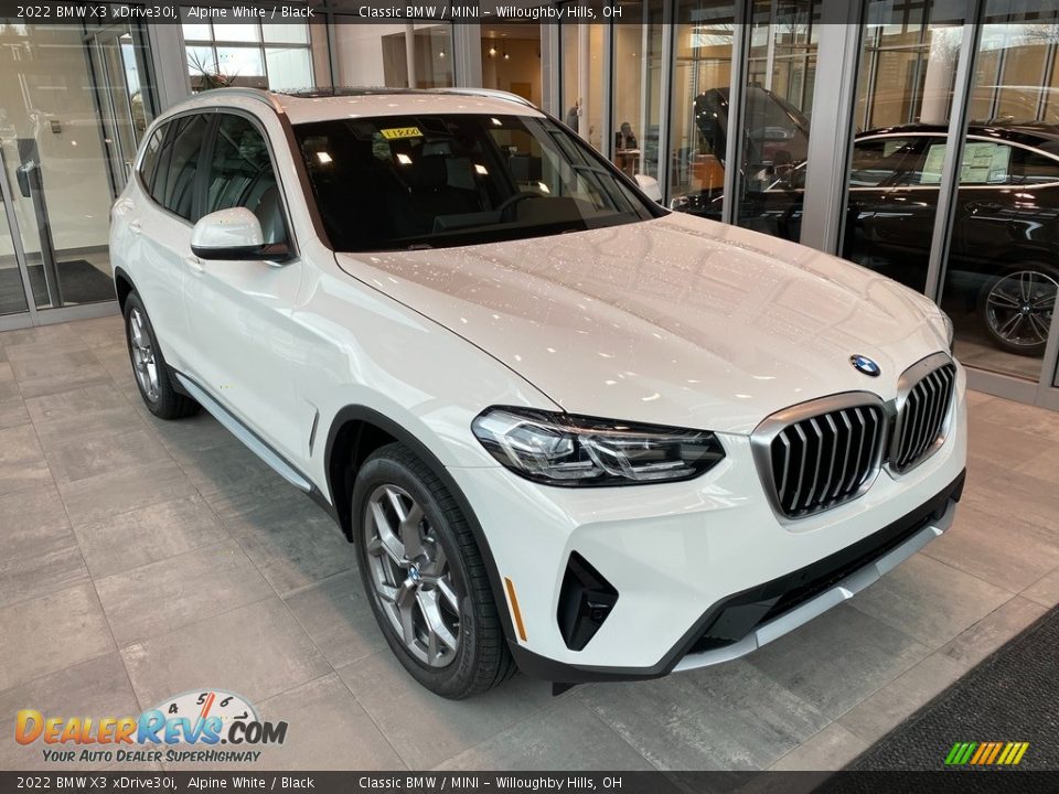 2022 BMW X3 xDrive30i Alpine White / Black Photo #1