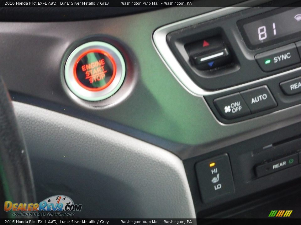 2016 Honda Pilot EX-L AWD Lunar Silver Metallic / Gray Photo #27