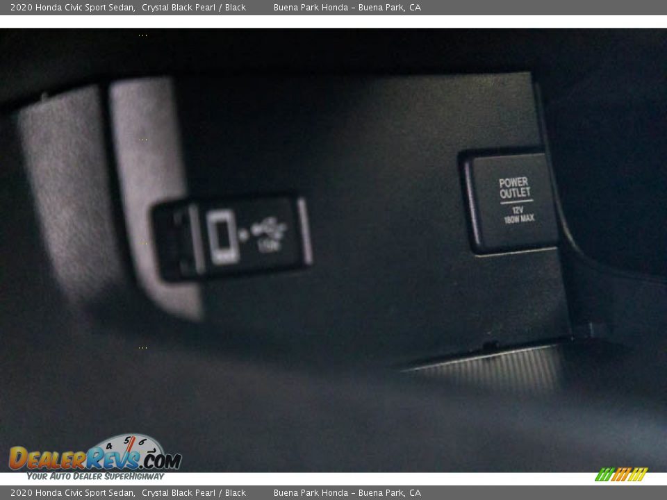 2020 Honda Civic Sport Sedan Crystal Black Pearl / Black Photo #17