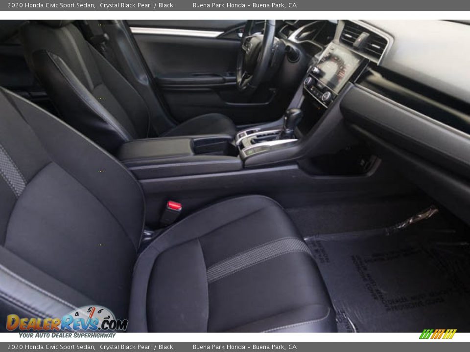 2020 Honda Civic Sport Sedan Crystal Black Pearl / Black Photo #23