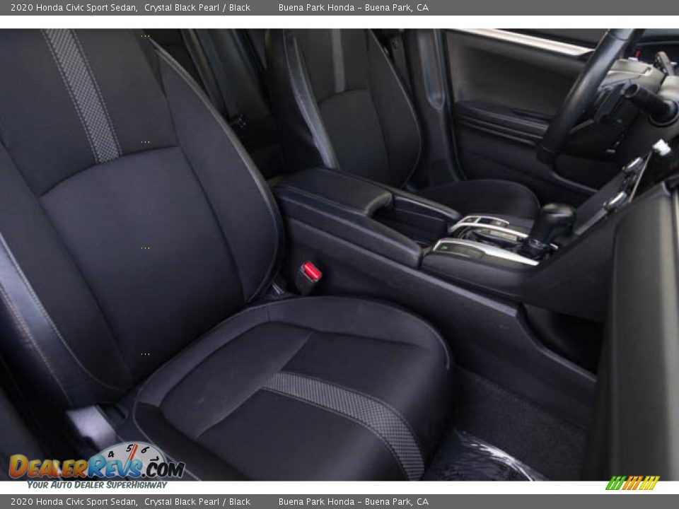 2020 Honda Civic Sport Sedan Crystal Black Pearl / Black Photo #24