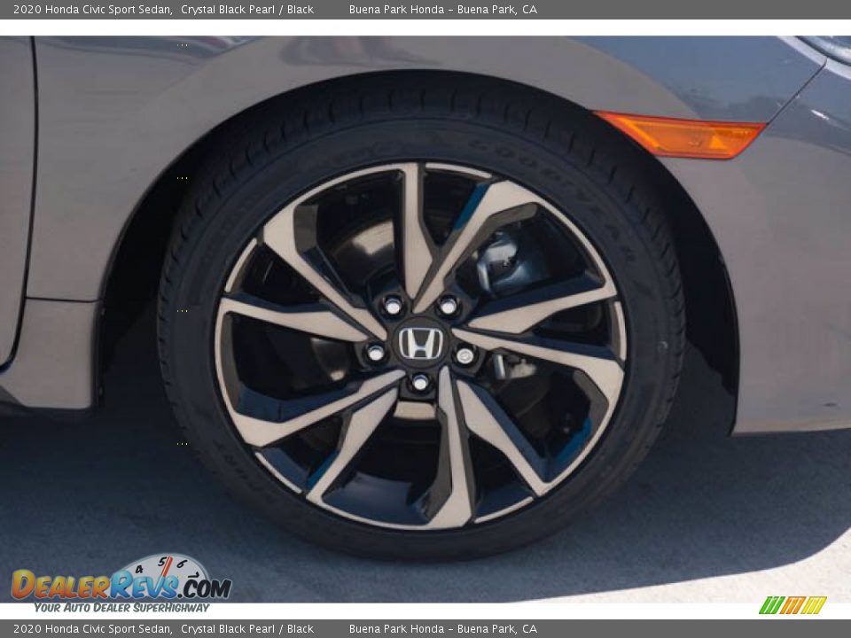 2020 Honda Civic Sport Sedan Crystal Black Pearl / Black Photo #34