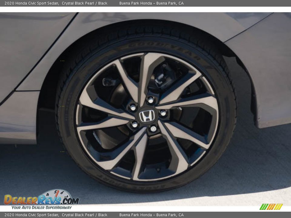 2020 Honda Civic Sport Sedan Crystal Black Pearl / Black Photo #35