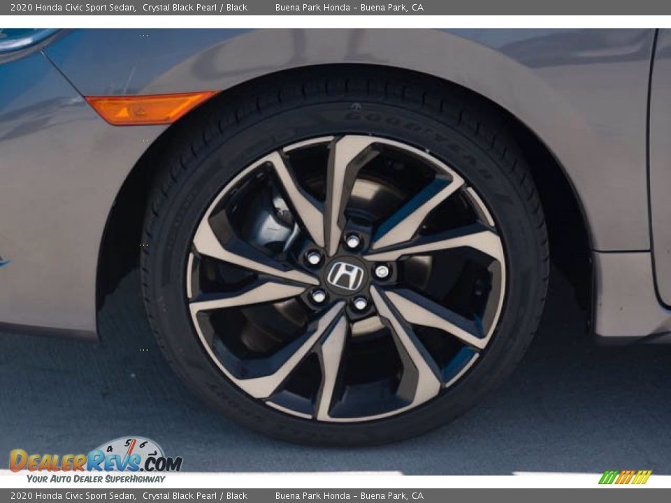 2020 Honda Civic Sport Sedan Crystal Black Pearl / Black Photo #36