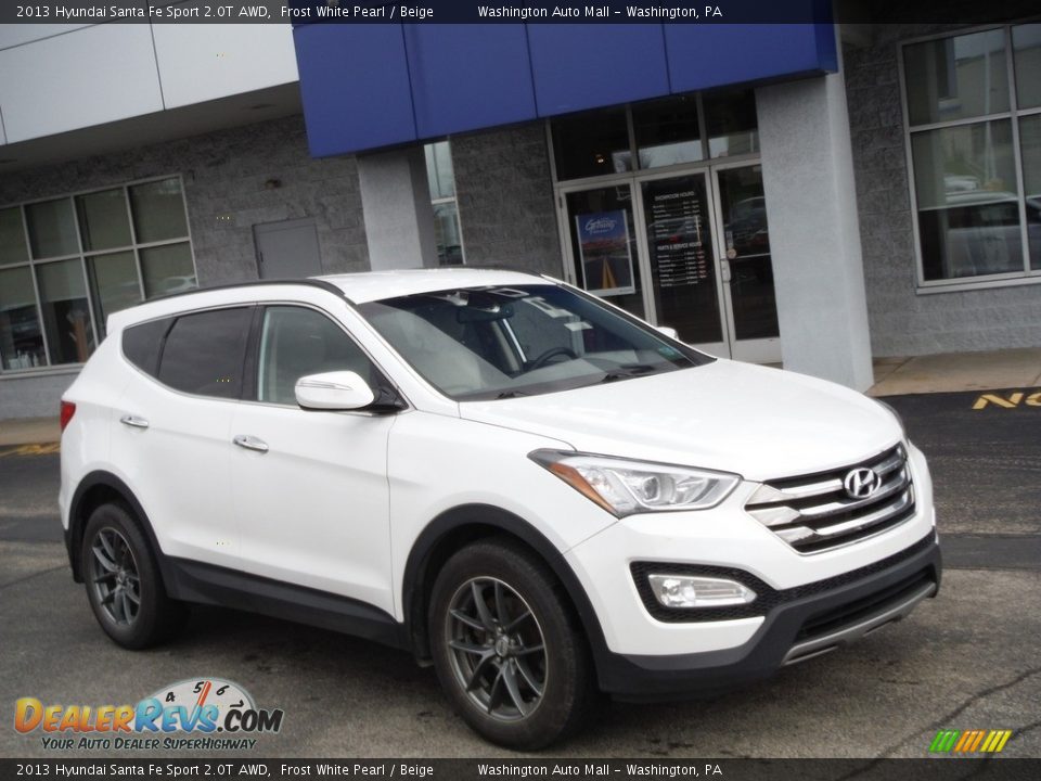 2013 Hyundai Santa Fe Sport 2.0T AWD Frost White Pearl / Beige Photo #1