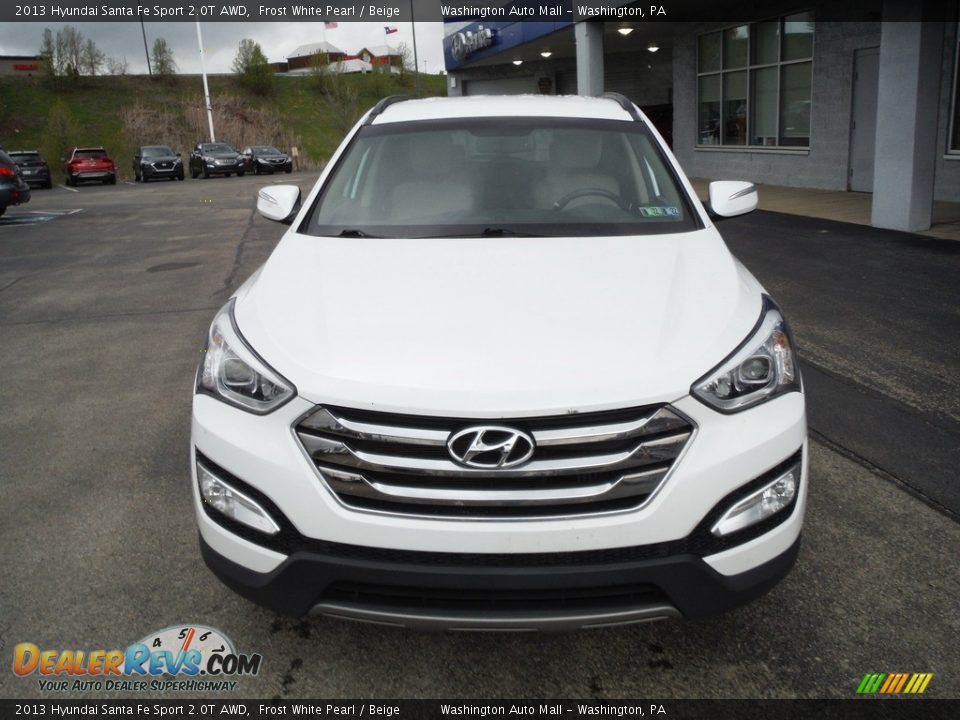 2013 Hyundai Santa Fe Sport 2.0T AWD Frost White Pearl / Beige Photo #3