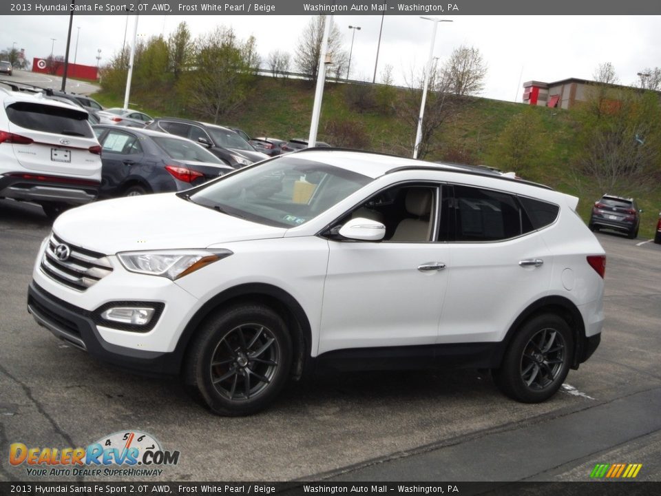 2013 Hyundai Santa Fe Sport 2.0T AWD Frost White Pearl / Beige Photo #4